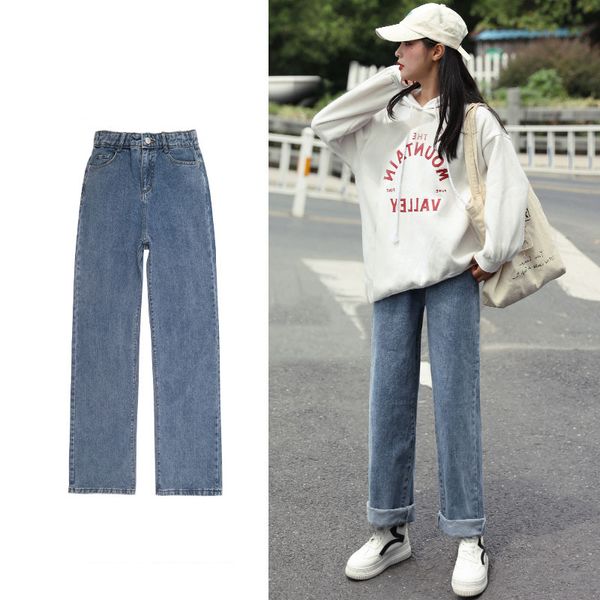 women's jeans female hip jeans high-legged broad-legged clothes denim blue streetwear harajuku slacks straight from vintage fashio
women's jeans female hip jeans high-legged broad-legged clothes denim blue streetwear harajuku slacks straight from vintage fashio