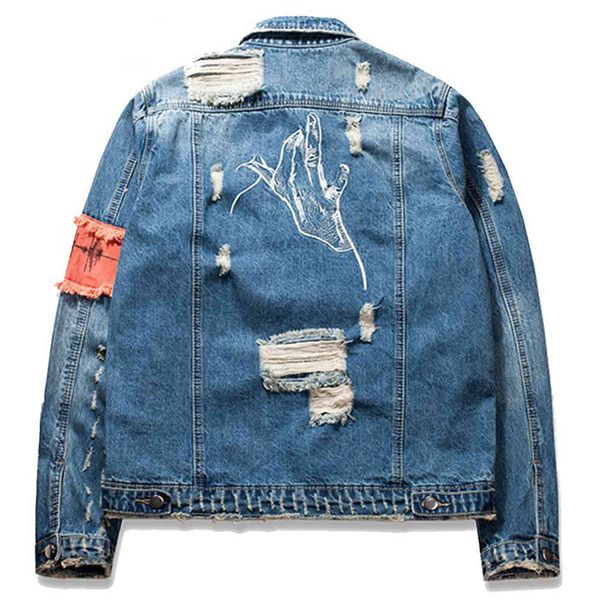 men's jackets destroyed jean jacket with zipper, casual cargo for men and women, hip hop, outdoor children's fashions., Black;brown
men's jackets destroyed jean jacket with zipper, casual cargo for men and women, hip hop, outdoor children's fashions., Black;brown