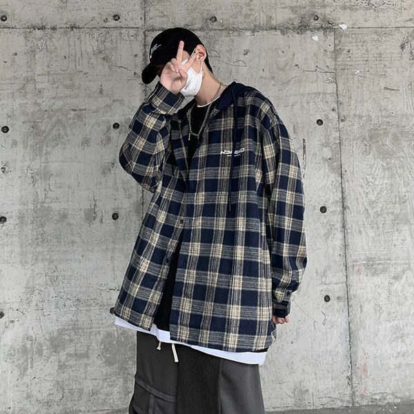 spring streetwear with plaid hoodie man's shirt fashion printing oversized cotton hoodies couple's clothes, White;black
spring streetwear with plaid hoodie man's shirt fashion printing oversized cotton hoodies couple's clothes, White;black