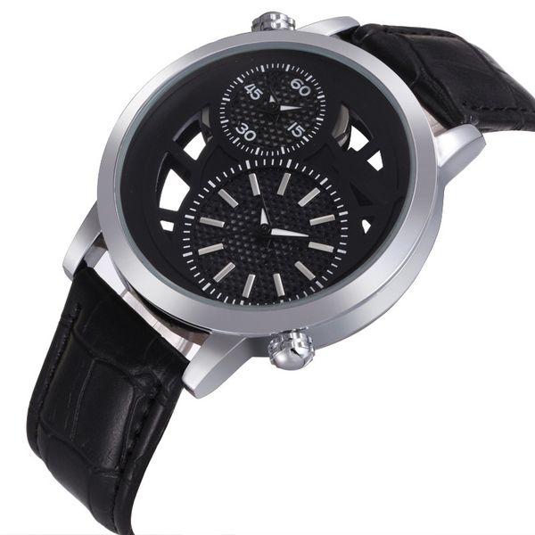 men's stainless steel business multifunctional six pin quartz watch men's watch, Slivery;brown
men's stainless steel business multifunctional six pin quartz watch men's watch, Slivery;brown