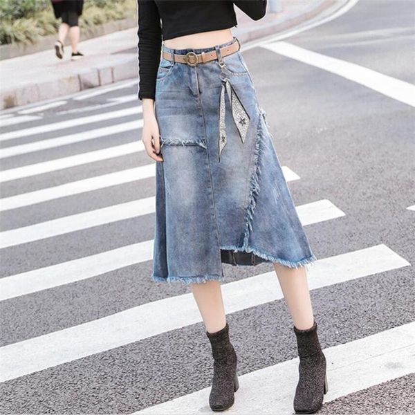 skirts women irregular denim skirt 2021 spring summer high waist tassel mid-calf jeans casual faldas plus size 5xl r1141, Black
skirts women irregular denim skirt 2021 spring summer high waist tassel mid-calf jeans casual faldas plus size 5xl r1141, Black