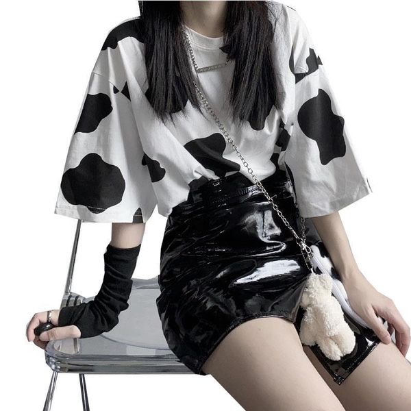 summer cow print short sleeve womens t shirt harajuku tee fashion streetwear basic, White
summer cow print short sleeve womens t shirt harajuku tee fashion streetwear basic, White