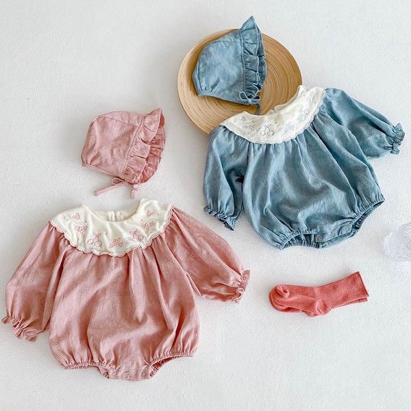 rompers toddler baby girl romper cotton long sleeve spring autumn born girls clothes infant jumpsuit+hat, Blue
rompers toddler baby girl romper cotton long sleeve spring autumn born girls clothes infant jumpsuit+hat, Blue