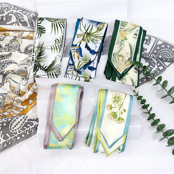 scarves 2021 summer style small silk scarf flowers retro decorative headband to match the shirt ribbon for women, Blue;gray
scarves 2021 summer style small silk scarf flowers retro decorative headband to match the shirt ribbon for women, Blue;gray