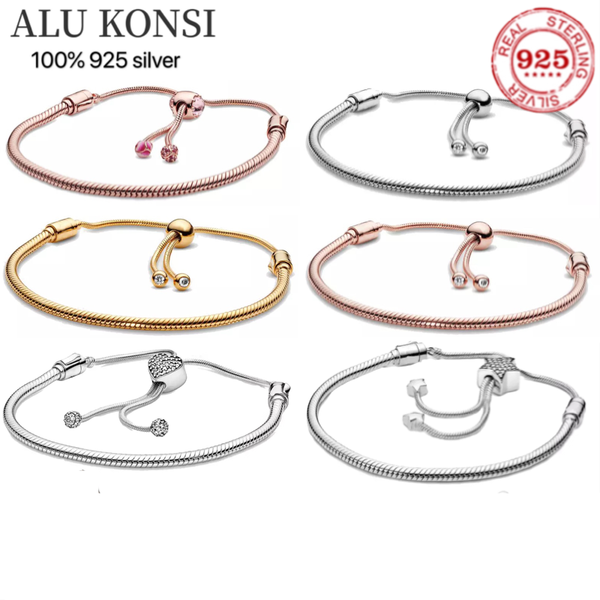 real 100% 925 sterling silver pan bracelet love heart bracelet for women fit original diy charm jewelry, Golden;silver
real 100% 925 sterling silver pan bracelet love heart bracelet for women fit original diy charm jewelry, Golden;silver