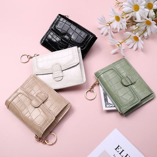 card holders wallet women crocodile pattern keychain hasp female short holder multi-card coin purse money bags ladies clutch, Brown;gray
card holders wallet women crocodile pattern keychain hasp female short holder multi-card coin purse money bags ladies clutch, Brown;gray