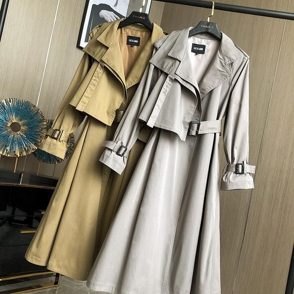 women's trench coats loose women coat 2021 spring autumn fashion lapel oversize female windbreaker elegant overcoat with belt, Tan;black
women's trench coats loose women coat 2021 spring autumn fashion lapel oversize female windbreaker elegant overcoat with belt, Tan;black