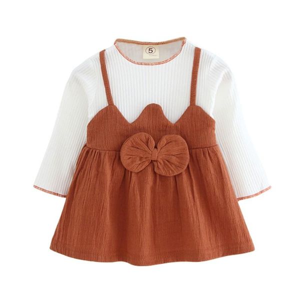 girl's dresses fashion baby girls dress cotton infant bow patchwork girl long sleeve clothesa1, Red;yellow
girl's dresses fashion baby girls dress cotton infant bow patchwork girl long sleeve clothesa1, Red;yellow