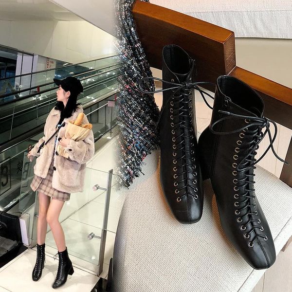 boots women ankle genuine leather 22-25.5 cm feet length cowhide + cow suede retro modern short for, Black
boots women ankle genuine leather 22-25.5 cm feet length cowhide + cow suede retro modern short for, Black