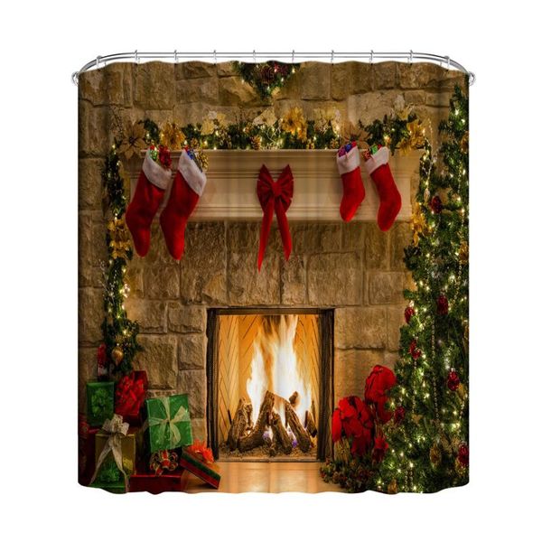 shower curtains 2021 4pcs/set christmas bathroom fireplace pattern bath curtain with non-slip rugs toilet lid cover mat
shower curtains 2021 4pcs/set christmas bathroom fireplace pattern bath curtain with non-slip rugs toilet lid cover mat