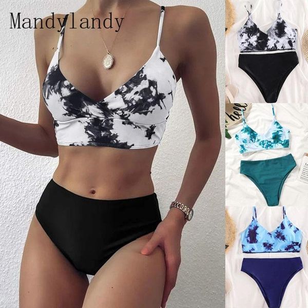 women's swimwear mandylandy 2021 summer women two-piece bikini swimsuit push-printing split beachwear suit, White;black
women's swimwear mandylandy 2021 summer women two-piece bikini swimsuit push-printing split beachwear suit, White;black