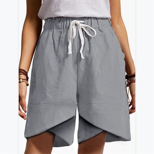 women's shorts 2021 summer pants solid color cotton and linen lace-up cross loose leisure sports, White;black
women's shorts 2021 summer pants solid color cotton and linen lace-up cross loose leisure sports, White;black