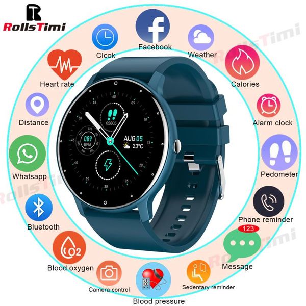 smart wristbands rollstimi2021 waterproof fashion watch men's and women's wristband clock call sports fitness tracker
smart wristbands rollstimi2021 waterproof fashion watch men's and women's wristband clock call sports fitness tracker