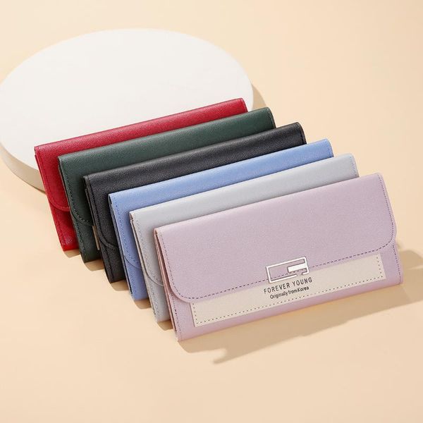 card holders women passport cute leather wallets pocket purse holder patchwork wallet female long coin burse money bag, Brown;gray 
card holders women passport cute leather wallets pocket purse holder patchwork wallet female long coin burse money bag, Brown;gray