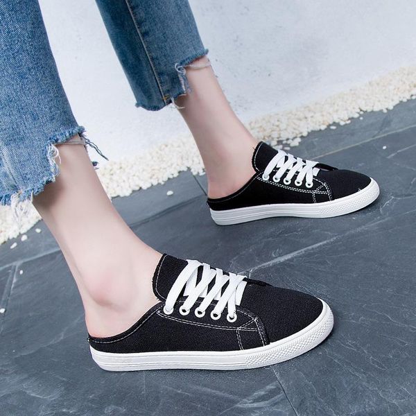 slippers women's vulcanize shoes summer fashion women canvas casual flats solid color sneakers, Black
slippers women's vulcanize shoes summer fashion women canvas casual flats solid color sneakers, Black