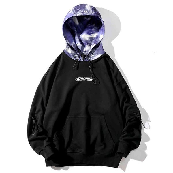 men's hoodies & sweatshirts male style tie custom-made with hood dyed nood contrast color design, loose casual sweater ladx, Black
men's hoodies & sweatshirts male style tie custom-made with hood dyed nood contrast color design, loose casual sweater ladx, Black