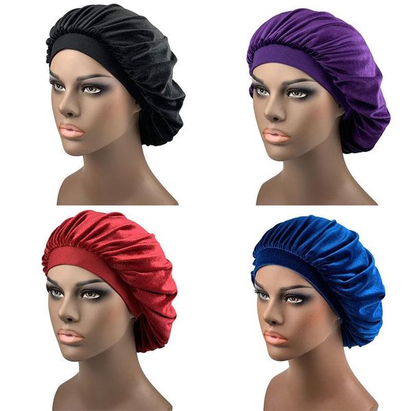 beanie/skull caps solid color velvet night hats for women lady elastic sleep hair care headwear fashion accessories, Blue;gray
beanie/skull caps solid color velvet night hats for women lady elastic sleep hair care headwear fashion accessories, Blue;gray