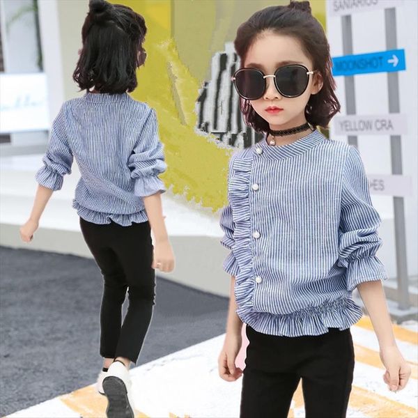 girls blouses ruffle girl shirts fall spring kids striped long sleeve shirt children autumn fashion cotton blue top, White;black
girls blouses ruffle girl shirts fall spring kids striped long sleeve shirt children autumn fashion cotton blue top, White;black