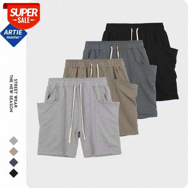 atrle wash water frayed large pocket casual shorts #ah3j, Black