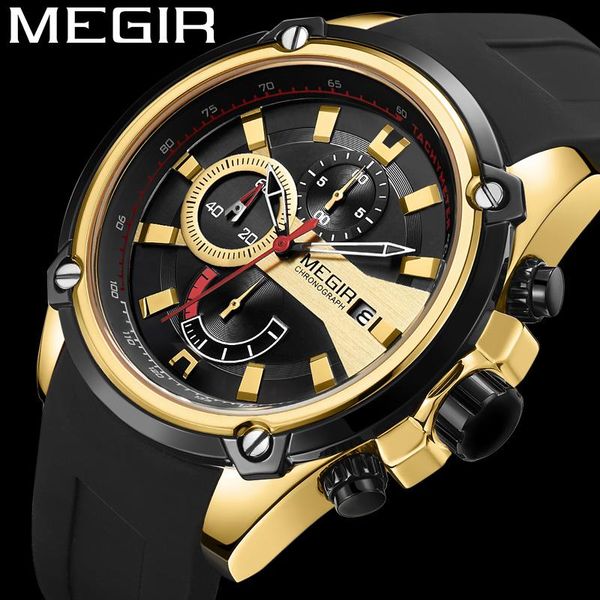 wristwatches megir men watch calendar chronograph waterproof sport male clock gold rubber military man wristwatch gift 2086, Slivery;brown
wristwatches megir men watch calendar chronograph waterproof sport male clock gold rubber military man wristwatch gift 2086, Slivery;brown