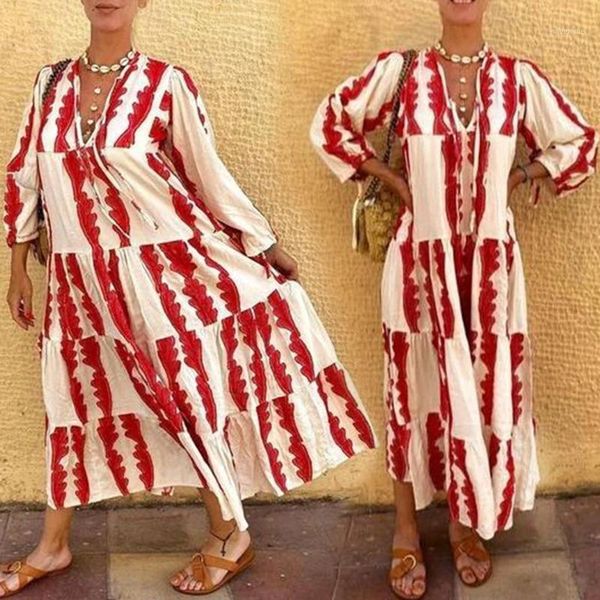 casual dresses spring and autumn women's three-quarter sleeves v-neck printed a-line dress fashionable loose comfortable, Black;gray
casual dresses spring and autumn women's three-quarter sleeves v-neck printed a-line dress fashionable loose comfortable, Black;gray