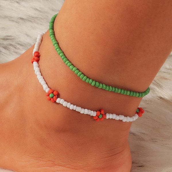 anklets boho candy beads charm multilayer flower handmade foot chain bracelet barefoot beach jewelry bijoux for women girlfriend, Red;blue
anklets boho candy beads charm multilayer flower handmade foot chain bracelet barefoot beach jewelry bijoux for women girlfriend, Red;blue