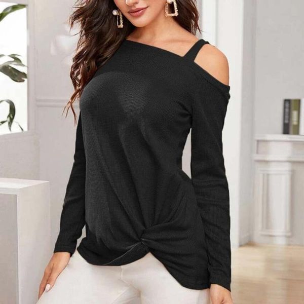 women fashion skew collar long sleeve blouse elegant slim black blouses woman draped blusa feminina women's & shirts, White
women fashion skew collar long sleeve blouse elegant slim black blouses woman draped blusa feminina women's & shirts, White