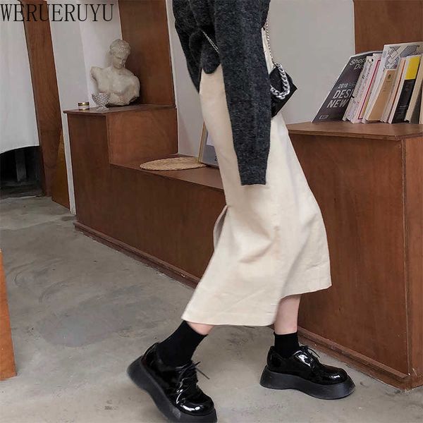 werueruyu casual skirt corduroy skirts women high waist a-line skirts women solid color skirts 210608, Black
werueruyu casual skirt corduroy skirts women high waist a-line skirts women solid color skirts 210608, Black