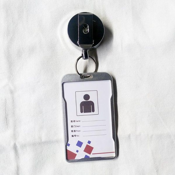 card holders fashionable and simple metal retractable pull key ring id badge lanyard business holder pass cover gift, Brown;gray
card holders fashionable and simple metal retractable pull key ring id badge lanyard business holder pass cover gift, Brown;gray