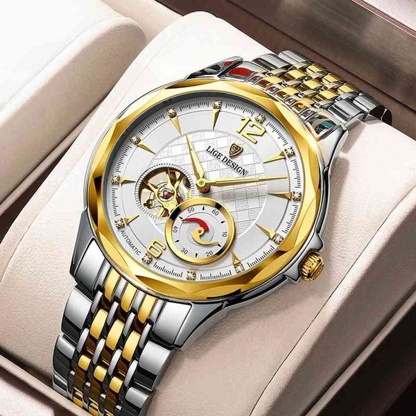lige new swiss watch men's mechanical automatic luxury hollow large dial waterproof luminous 2021 fashion, Silver
lige new swiss watch men's mechanical automatic luxury hollow large dial waterproof luminous 2021 fashion, Silver