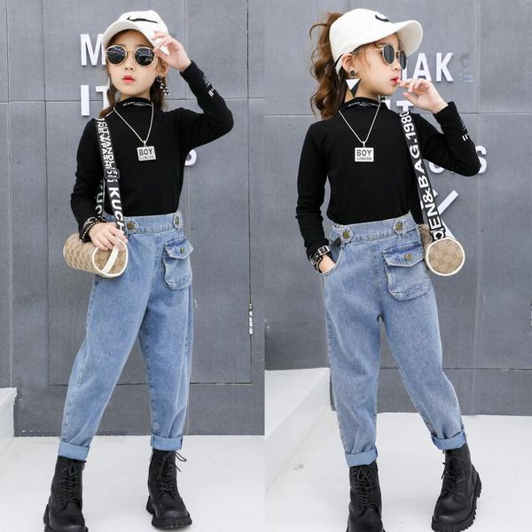 jeans spring for girls solid loose children's elastic waist kids girl casual autumn clothes, Blue
jeans spring for girls solid loose children's elastic waist kids girl casual autumn clothes, Blue