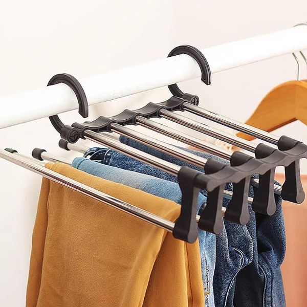 hangers & racks multifunction pants hanger stainless steel clothes storage rack trouser tie shelf wardrobe magic closet organizer 
hangers & racks multifunction pants hanger stainless steel clothes storage rack trouser tie shelf wardrobe magic closet organizer