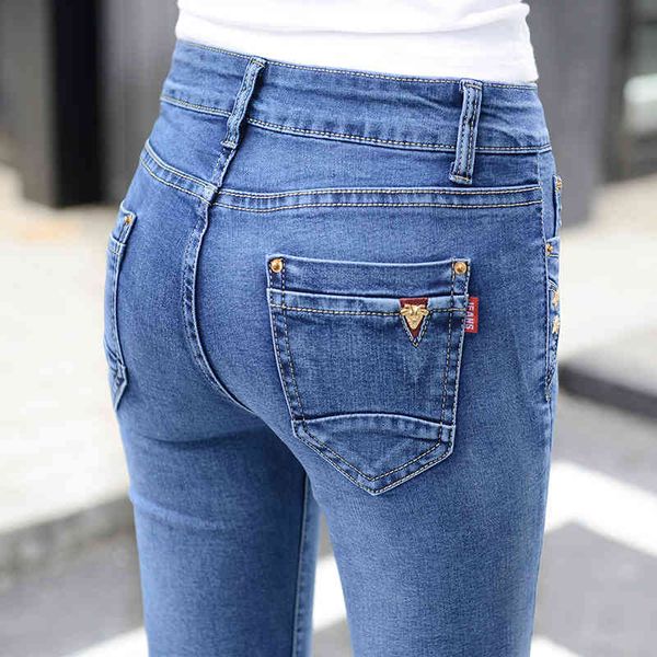 women's jeans high waisted spring 2021 trousers slim light blue tight cropped pants
women's jeans high waisted spring 2021 trousers slim light blue tight cropped pants