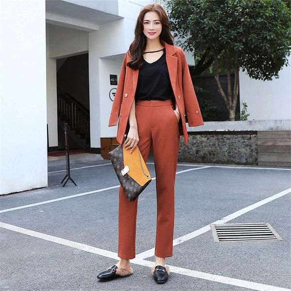 women's blazer 2 two piece set women pant suits costumes for office business formal work wear sets pants, White
women's blazer 2 two piece set women pant suits costumes for office business formal work wear sets pants, White
