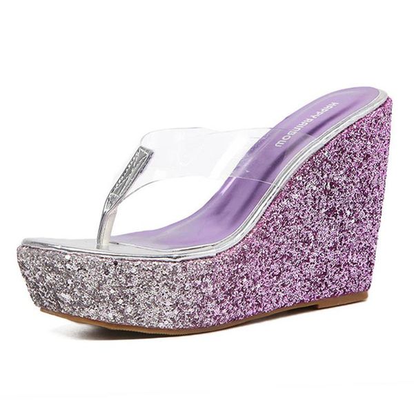 slippers 2021 women crystal sequins wedges flip flops sandals purple mules slides 12cm high heels 4cm platform slipper silver red shoes, Black
slippers 2021 women crystal sequins wedges flip flops sandals purple mules slides 12cm high heels 4cm platform slipper silver red shoes, Black
