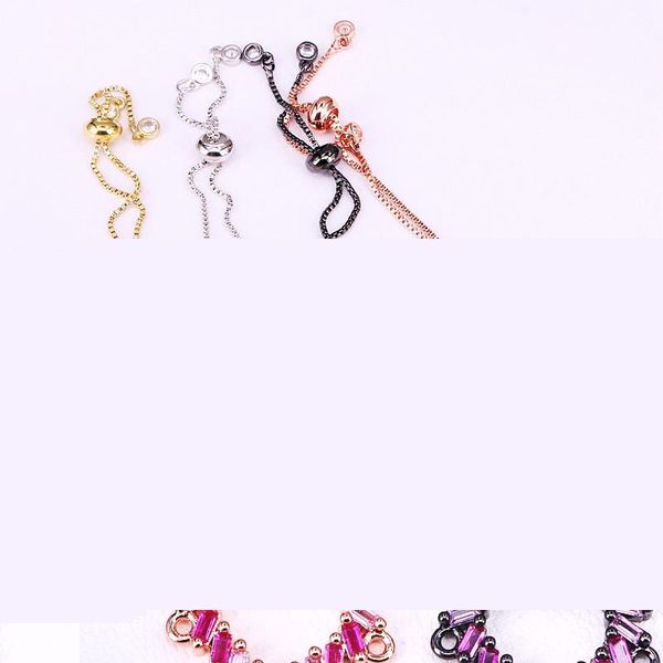 link, chain 6pcs, charm colorful zirconia heart link slider bracelets jewelry gifts, Black
link, chain 6pcs, charm colorful zirconia heart link slider bracelets jewelry gifts, Black