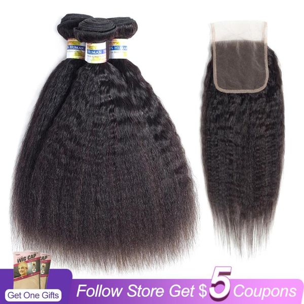 human hair bulks 30 inch ccollege 3 bundles with lace closure 4x4 brazilian kinky straight remy pre pluck, Black
human hair bulks 30 inch ccollege 3 bundles with lace closure 4x4 brazilian kinky straight remy pre pluck, Black