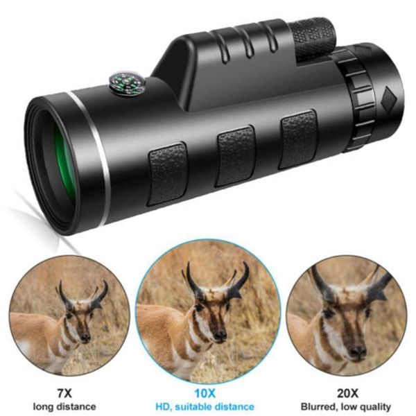 telescope & binoculars 40x60 hd zoom portable monocular day night vision outdoor camping for bird watching hunting landscapes sports events
telescope & binoculars 40x60 hd zoom portable monocular day night vision outdoor camping for bird watching hunting landscapes sports events
