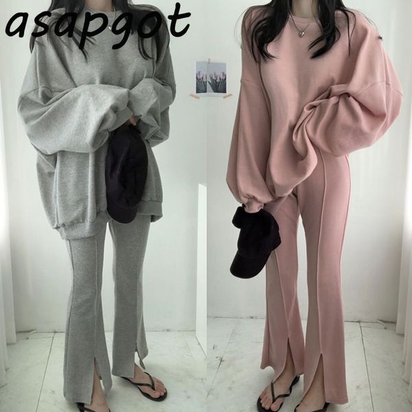 asapgot chic korea lazy simple grey pullovers loose lantern long sleeve hoodies casual solid split flare pants fashion pink sets 210429, White
asapgot chic korea lazy simple grey pullovers loose lantern long sleeve hoodies casual solid split flare pants fashion pink sets 210429, White