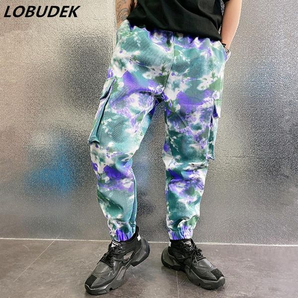 cotton camouflage pockets pants men's loose casual trousers overalls tide male hip hop dancer rap singer cargo spring, Black
cotton camouflage pockets pants men's loose casual trousers overalls tide male hip hop dancer rap singer cargo spring, Black