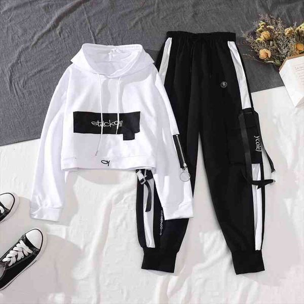 streetwear techwear cargo jogging womens pants high waist long sleeve hoodie casual trousers spring female, White
streetwear techwear cargo jogging womens pants high waist long sleeve hoodie casual trousers spring female, White