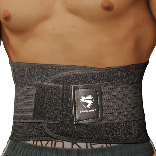 lumbar support waist pain back brace for fitness weight lifting belt sports safety corrector, Black;gray
lumbar support waist pain back brace for fitness weight lifting belt sports safety corrector, Black;gray