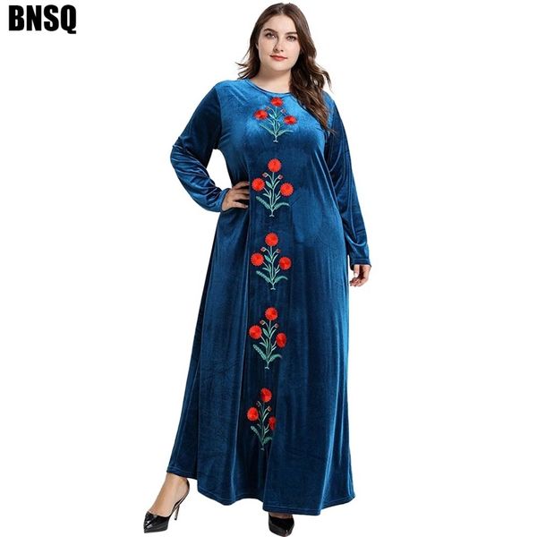9155 fashionable and dignified large arab women's dress blue plant embroidery casual golden velvet skirt, Black;gray
9155 fashionable and dignified large arab women's dress blue plant embroidery casual golden velvet skirt, Black;gray