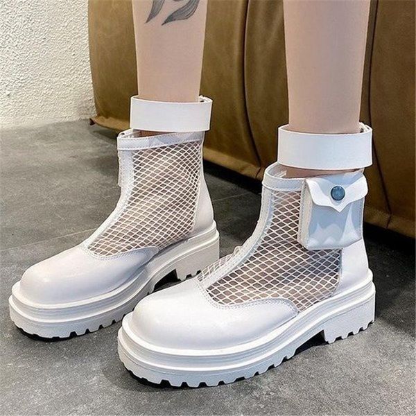boots 2021 summer women breathable hollow out mesh med heel ankle colorful chunky soft bottom round toe girl cool short, Black
boots 2021 summer women breathable hollow out mesh med heel ankle colorful chunky soft bottom round toe girl cool short, Black