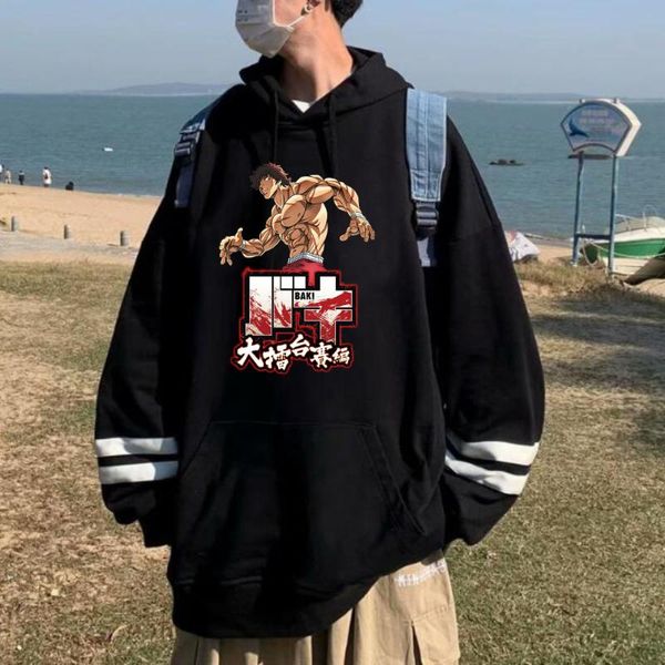 men's hoodies & sweatshirts winter anime hoodie baki the grappler pullovers oversize long sleeves man woman, Black
men's hoodies & sweatshirts winter anime hoodie baki the grappler pullovers oversize long sleeves man woman, Black