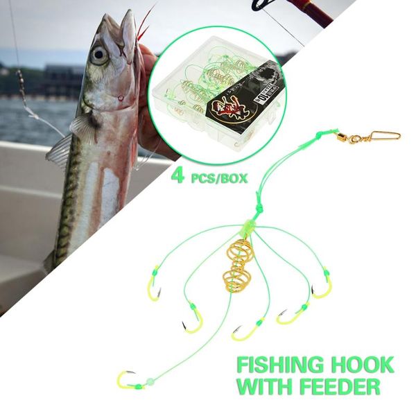 fishing hooks 4 pcs feeder holder hook pesca carp fish bait cage trap basket packing barbed
fishing hooks 4 pcs feeder holder hook pesca carp fish bait cage trap basket packing barbed