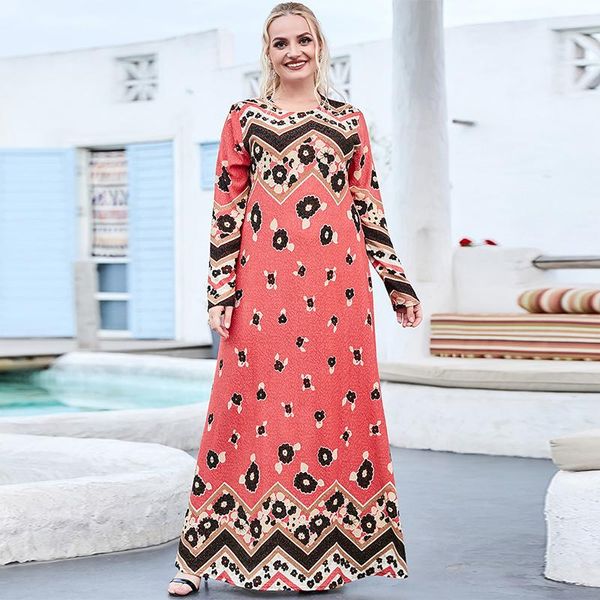 ethnic clothing lates fashion long-sleeved stitching stretch knit printing thin dress loose turkey middle east women, Red
ethnic clothing lates fashion long-sleeved stitching stretch knit printing thin dress loose turkey middle east women, Red
