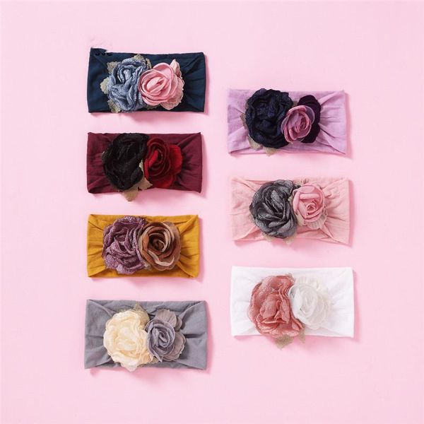 hair accessories cute double flower nylon headbands for girls elastic head wraps soft wear hairbands wide turban, Slivery;white
hair accessories cute double flower nylon headbands for girls elastic head wraps soft wear hairbands wide turban, Slivery;white