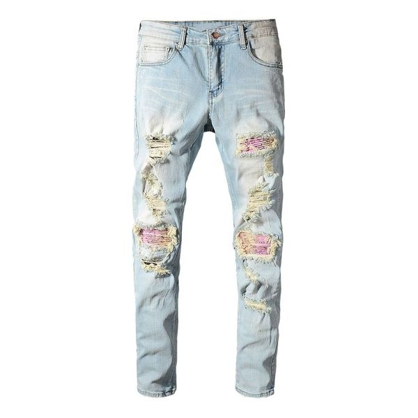 clothing pants panther print jeans army green destroyed mens slim denim straight biker skinny men clothes, Blue
clothing pants panther print jeans army green destroyed mens slim denim straight biker skinny men clothes, Blue