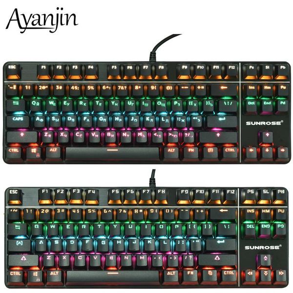 keyboards russian keyboard ru+en gaming mechanical 87 keys multicolor character non-slip led usb gamer wired
keyboards russian keyboard ru+en gaming mechanical 87 keys multicolor character non-slip led usb gamer wired